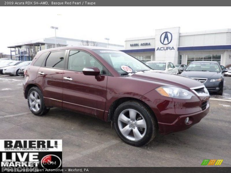 Basque Red Pearl / Taupe 2009 Acura RDX SH-AWD