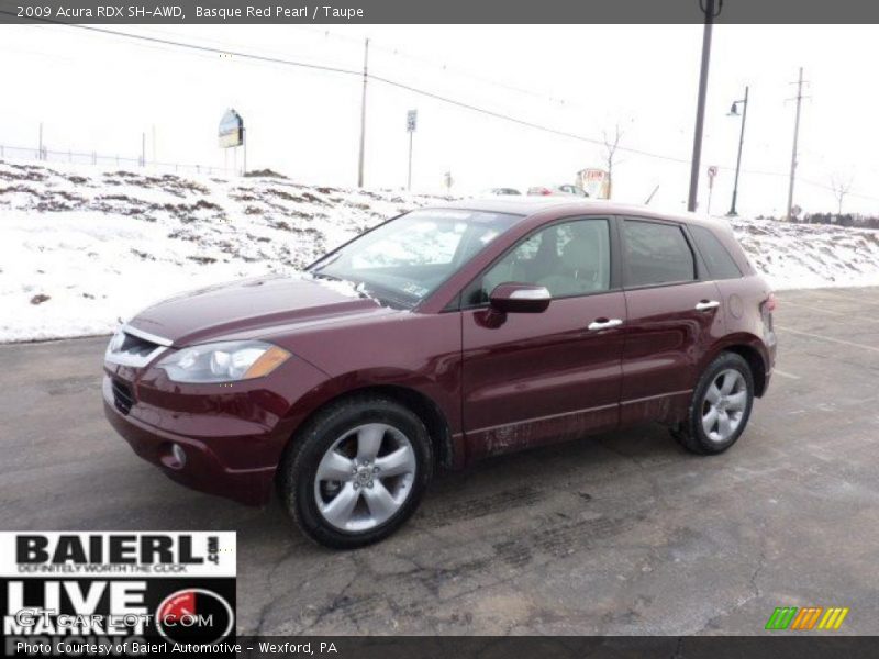 Basque Red Pearl / Taupe 2009 Acura RDX SH-AWD