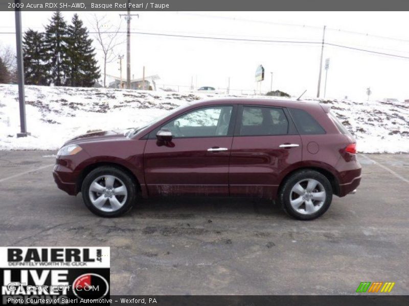 Basque Red Pearl / Taupe 2009 Acura RDX SH-AWD