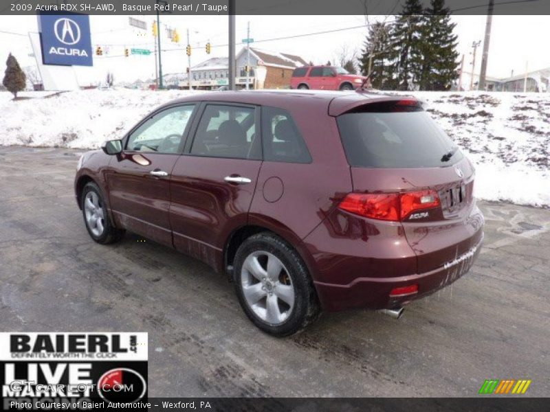 Basque Red Pearl / Taupe 2009 Acura RDX SH-AWD