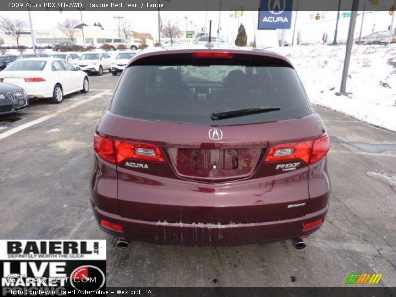 Basque Red Pearl / Taupe 2009 Acura RDX SH-AWD