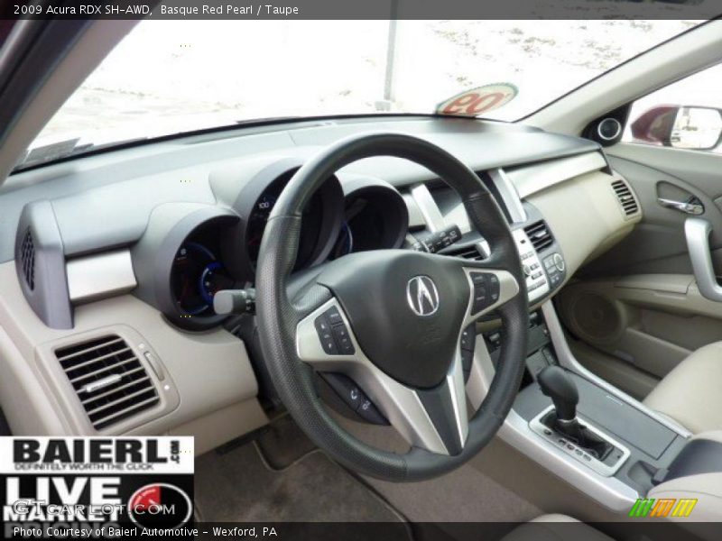 Basque Red Pearl / Taupe 2009 Acura RDX SH-AWD