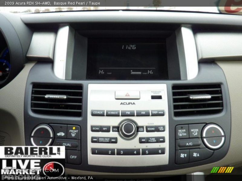 Basque Red Pearl / Taupe 2009 Acura RDX SH-AWD