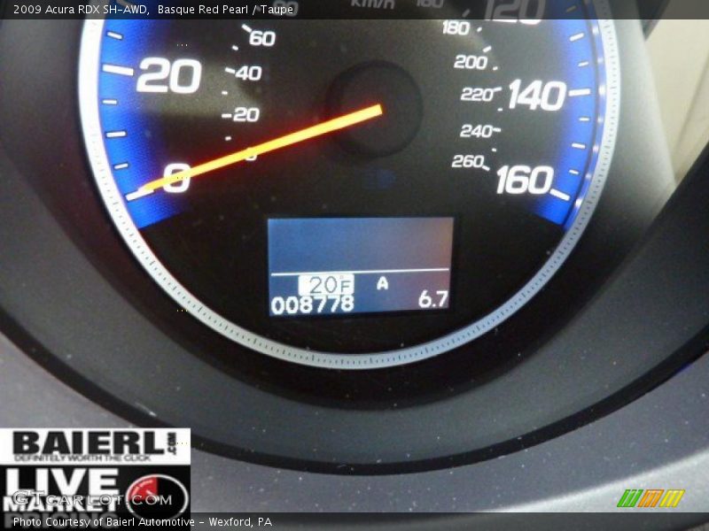 Basque Red Pearl / Taupe 2009 Acura RDX SH-AWD