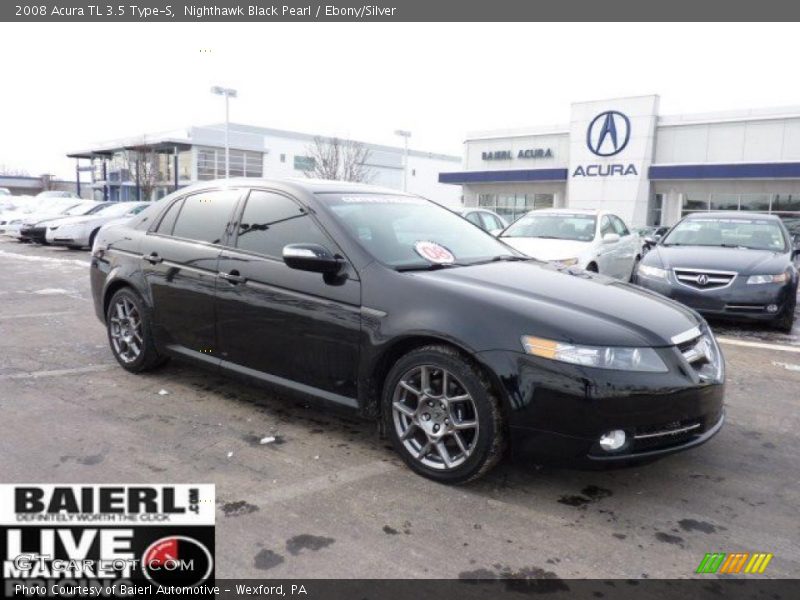 Nighthawk Black Pearl / Ebony/Silver 2008 Acura TL 3.5 Type-S