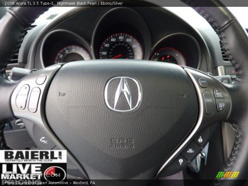 Nighthawk Black Pearl / Ebony/Silver 2008 Acura TL 3.5 Type-S