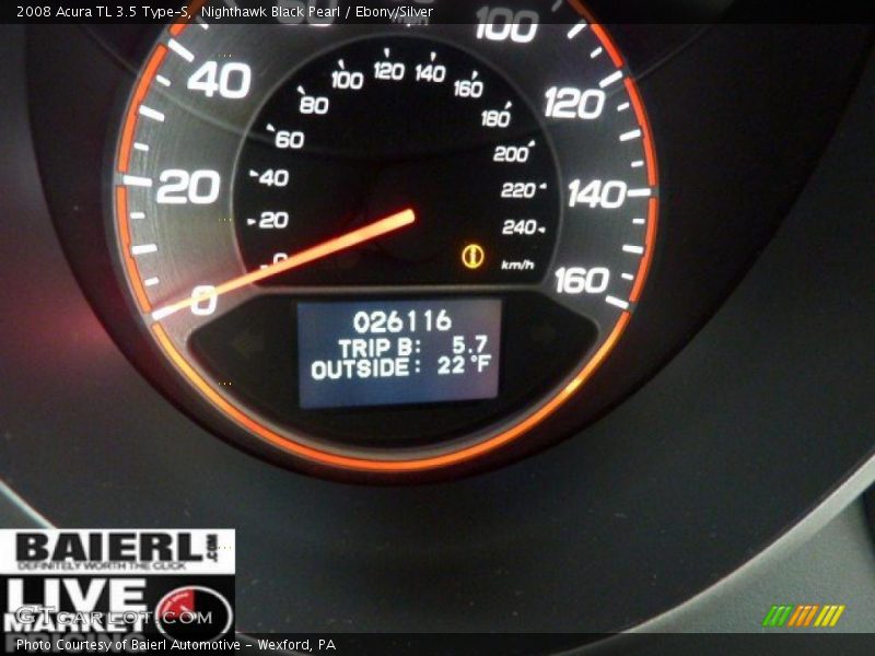 Nighthawk Black Pearl / Ebony/Silver 2008 Acura TL 3.5 Type-S
