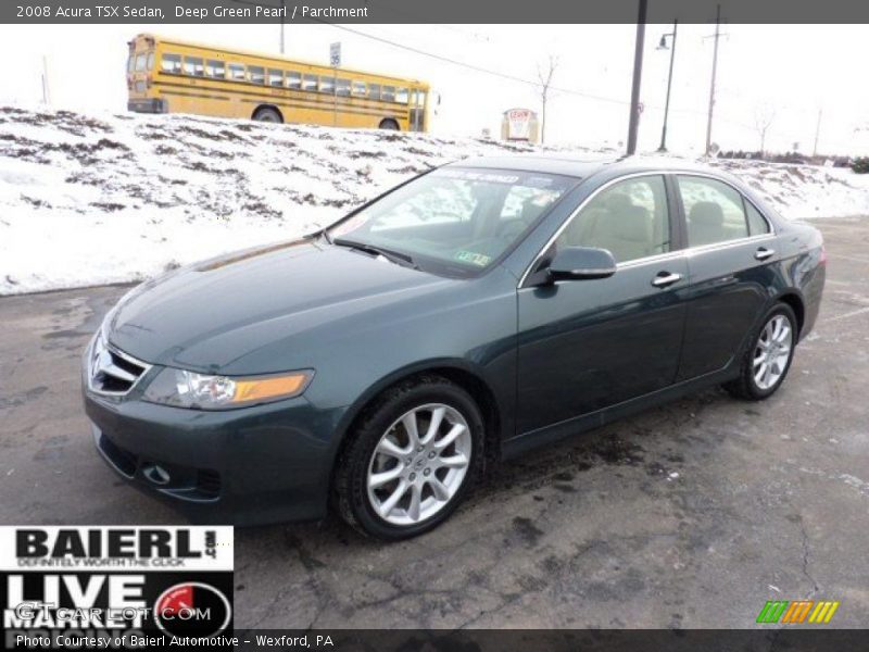 Deep Green Pearl / Parchment 2008 Acura TSX Sedan
