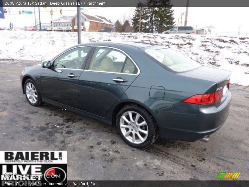 Deep Green Pearl / Parchment 2008 Acura TSX Sedan