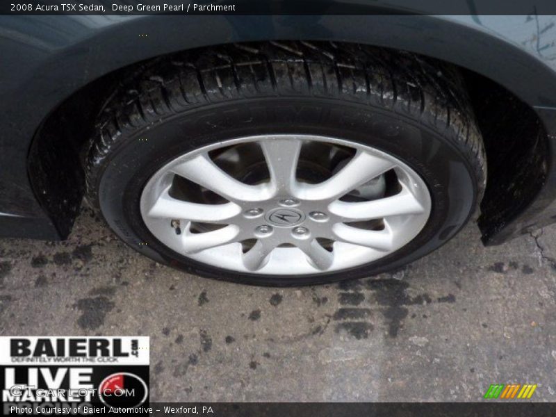 Deep Green Pearl / Parchment 2008 Acura TSX Sedan