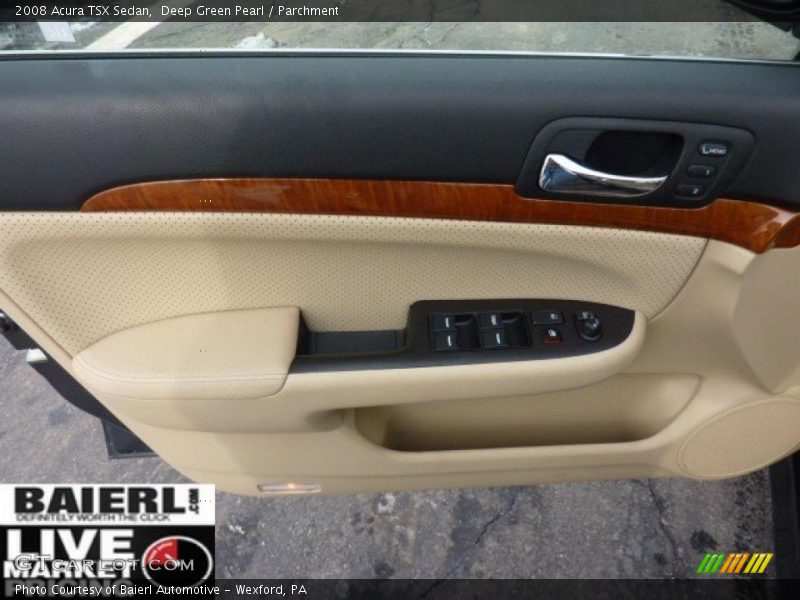 Deep Green Pearl / Parchment 2008 Acura TSX Sedan