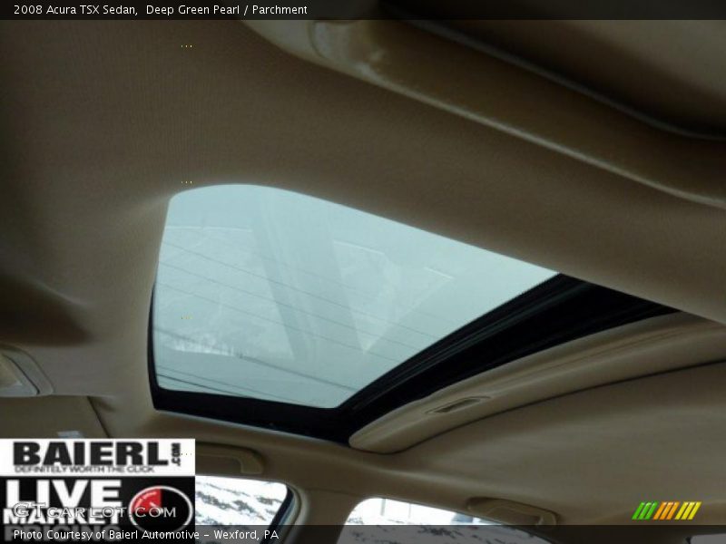 Deep Green Pearl / Parchment 2008 Acura TSX Sedan