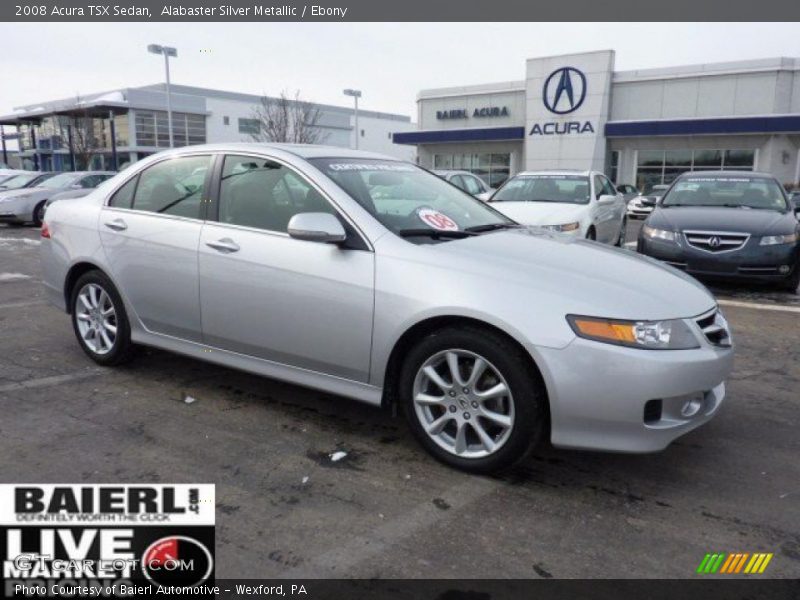 Alabaster Silver Metallic / Ebony 2008 Acura TSX Sedan