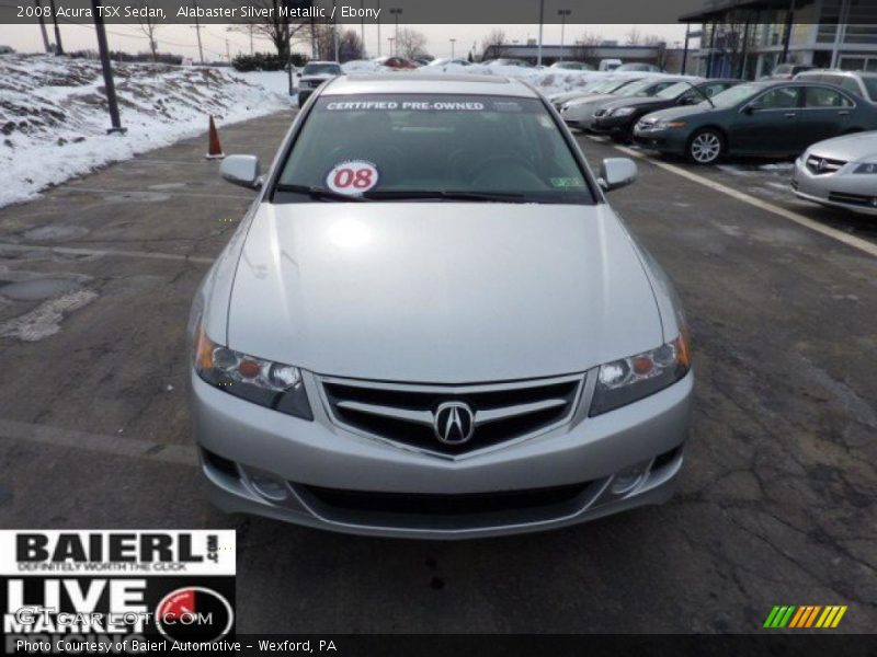 Alabaster Silver Metallic / Ebony 2008 Acura TSX Sedan