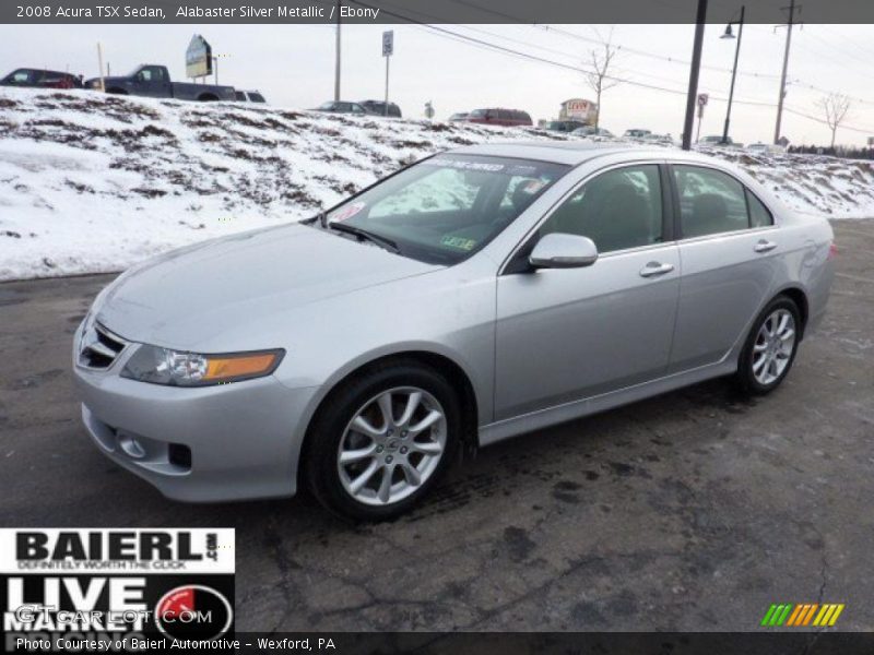 Alabaster Silver Metallic / Ebony 2008 Acura TSX Sedan