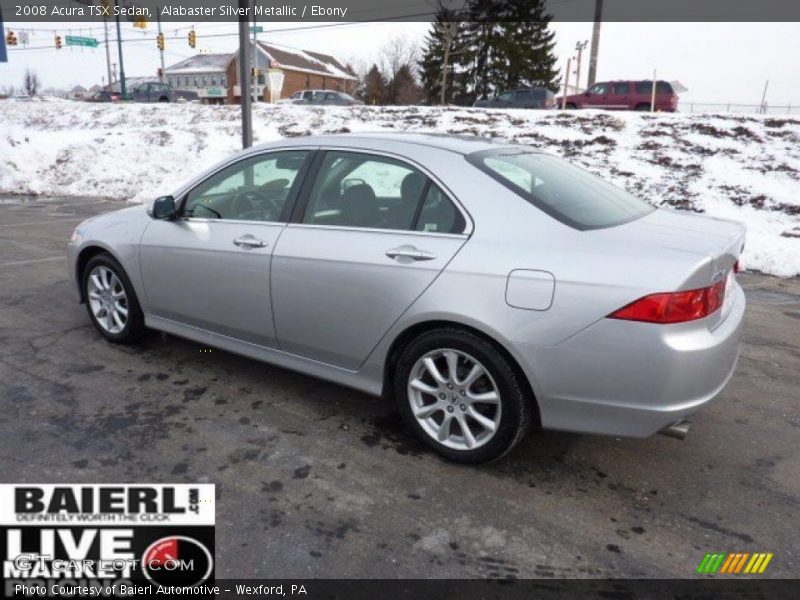 Alabaster Silver Metallic / Ebony 2008 Acura TSX Sedan