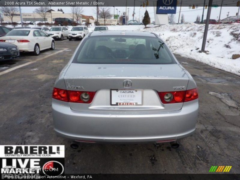 Alabaster Silver Metallic / Ebony 2008 Acura TSX Sedan