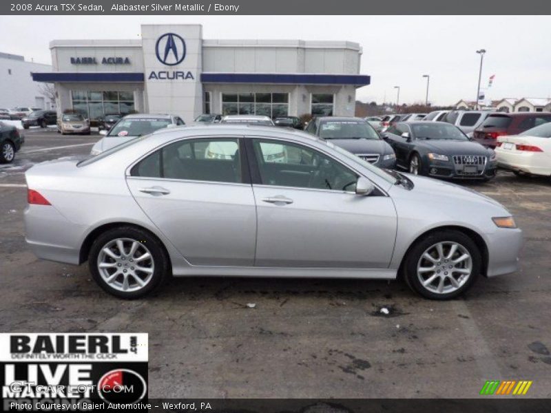 Alabaster Silver Metallic / Ebony 2008 Acura TSX Sedan
