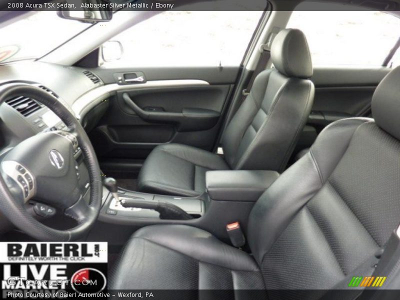 Alabaster Silver Metallic / Ebony 2008 Acura TSX Sedan