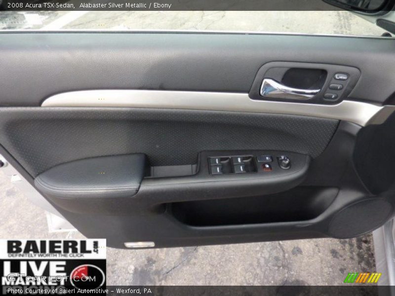 Alabaster Silver Metallic / Ebony 2008 Acura TSX Sedan