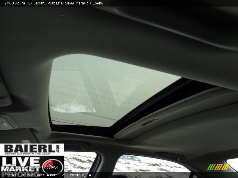 Alabaster Silver Metallic / Ebony 2008 Acura TSX Sedan