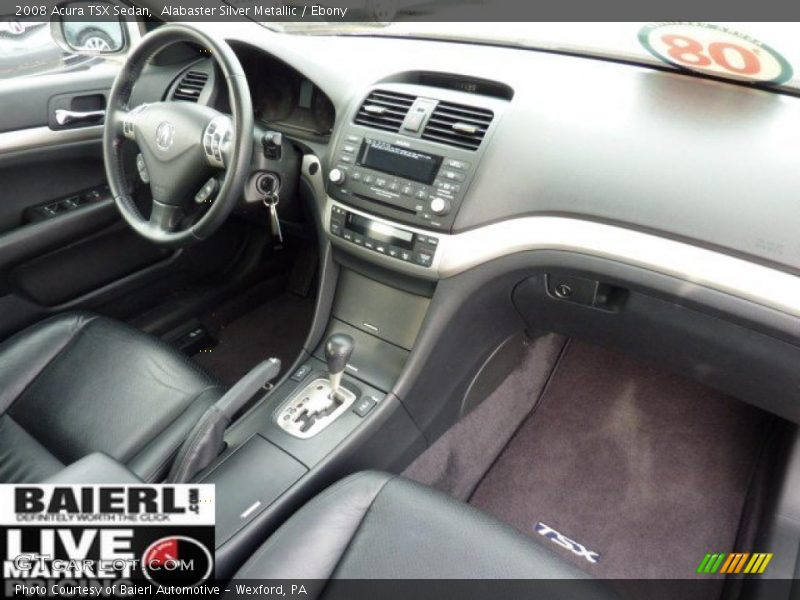 Alabaster Silver Metallic / Ebony 2008 Acura TSX Sedan