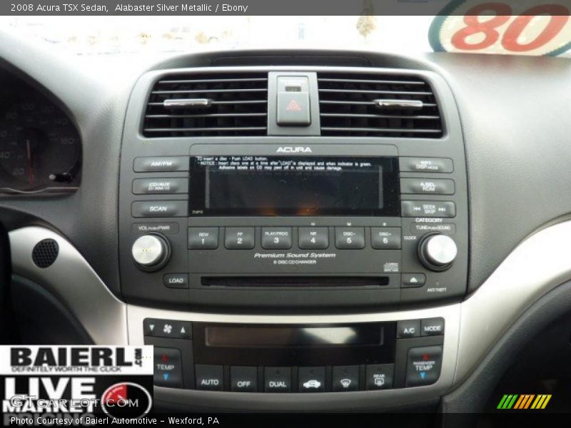 Alabaster Silver Metallic / Ebony 2008 Acura TSX Sedan