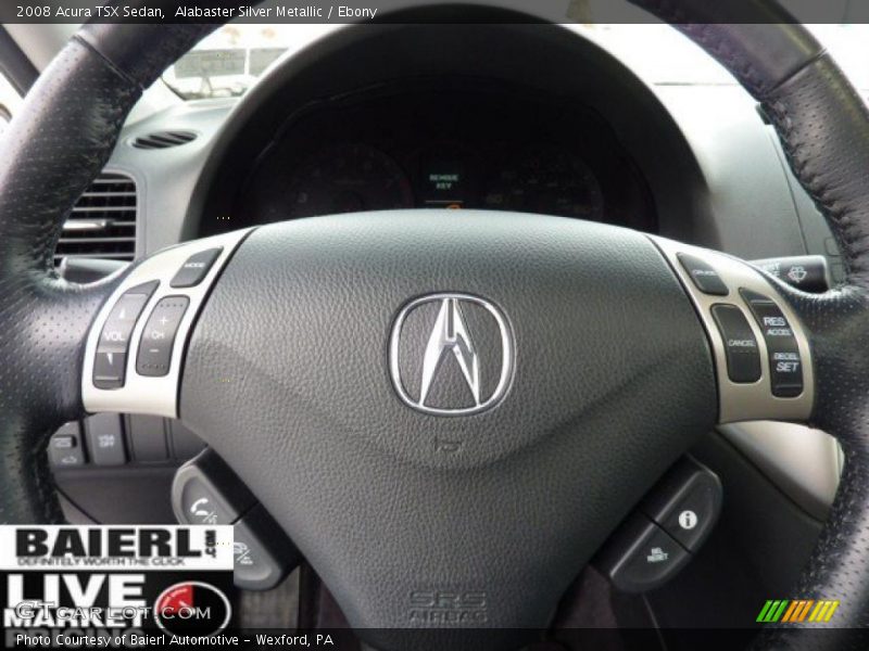 Alabaster Silver Metallic / Ebony 2008 Acura TSX Sedan
