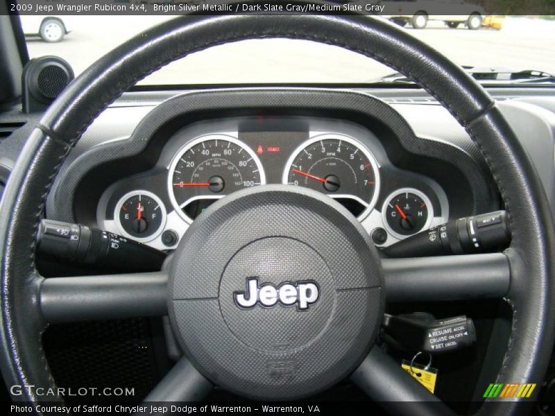 Bright Silver Metallic / Dark Slate Gray/Medium Slate Gray 2009 Jeep Wrangler Rubicon 4x4