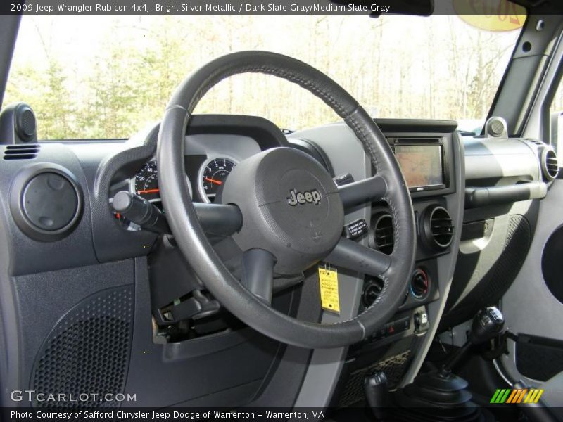 Bright Silver Metallic / Dark Slate Gray/Medium Slate Gray 2009 Jeep Wrangler Rubicon 4x4