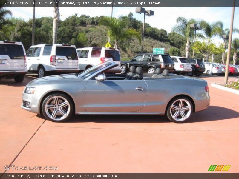 Quartz Gray Metallic / Black Silk Nappa Leather 2010 Audi S5 3.0 TFSI quattro Cabriolet