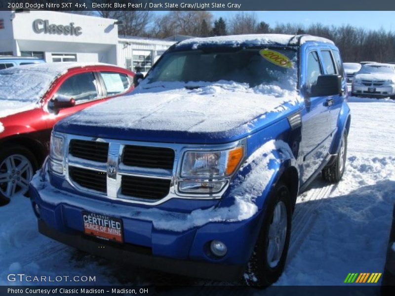 Electric Blue Pearl / Dark Slate Gray/Light Slate Gray 2008 Dodge Nitro SXT 4x4