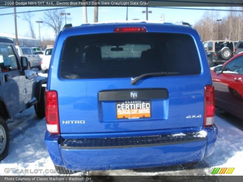 Electric Blue Pearl / Dark Slate Gray/Light Slate Gray 2008 Dodge Nitro SXT 4x4