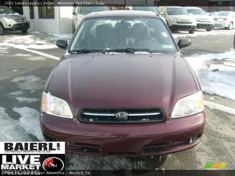 Winestone Red Pearl / Gray 2001 Subaru Legacy L Sedan