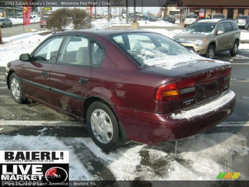 Winestone Red Pearl / Gray 2001 Subaru Legacy L Sedan