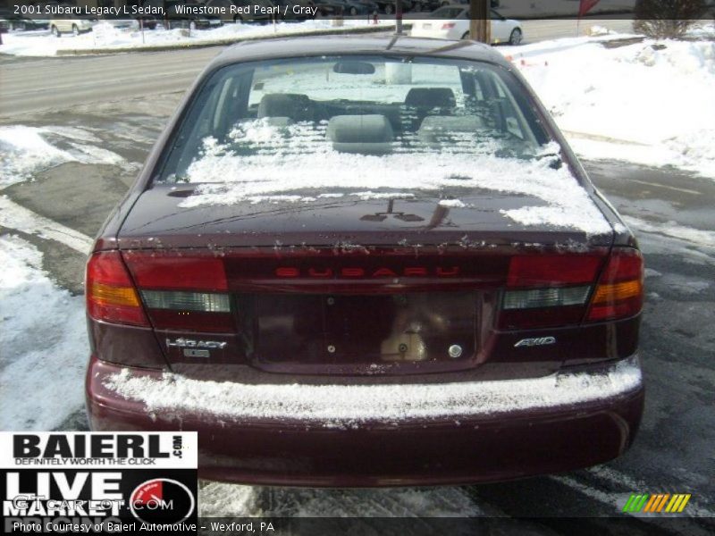 Winestone Red Pearl / Gray 2001 Subaru Legacy L Sedan