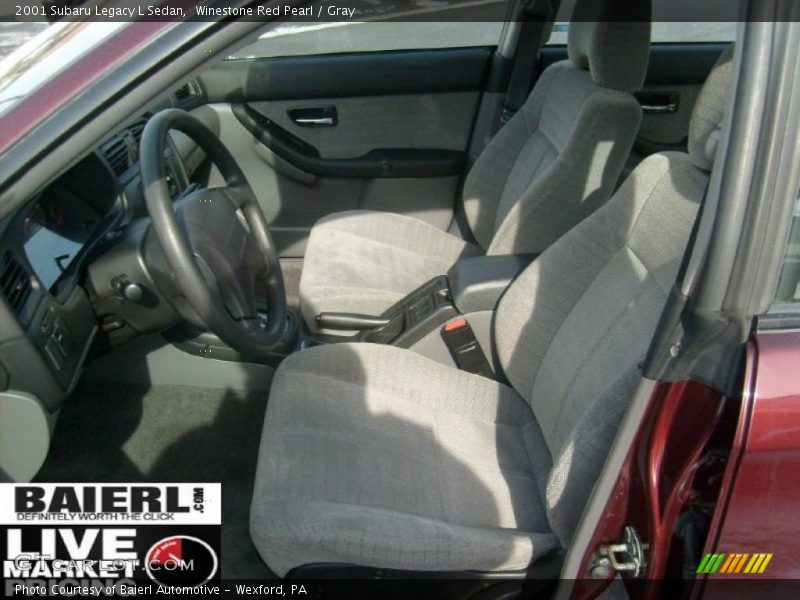 Winestone Red Pearl / Gray 2001 Subaru Legacy L Sedan