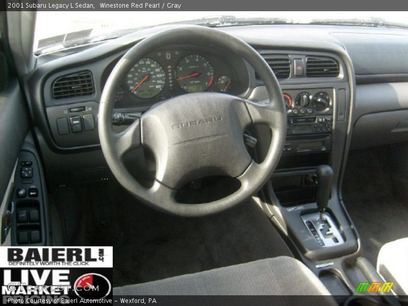 Winestone Red Pearl / Gray 2001 Subaru Legacy L Sedan