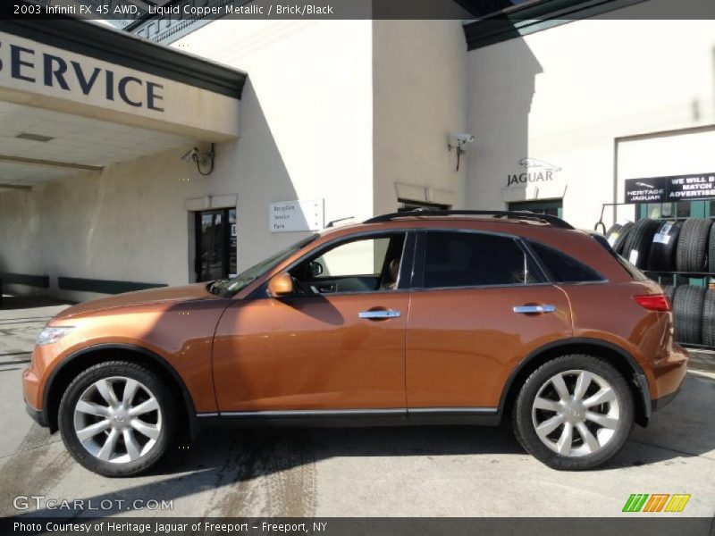Liquid Copper Metallic / Brick/Black 2003 Infiniti FX 45 AWD
