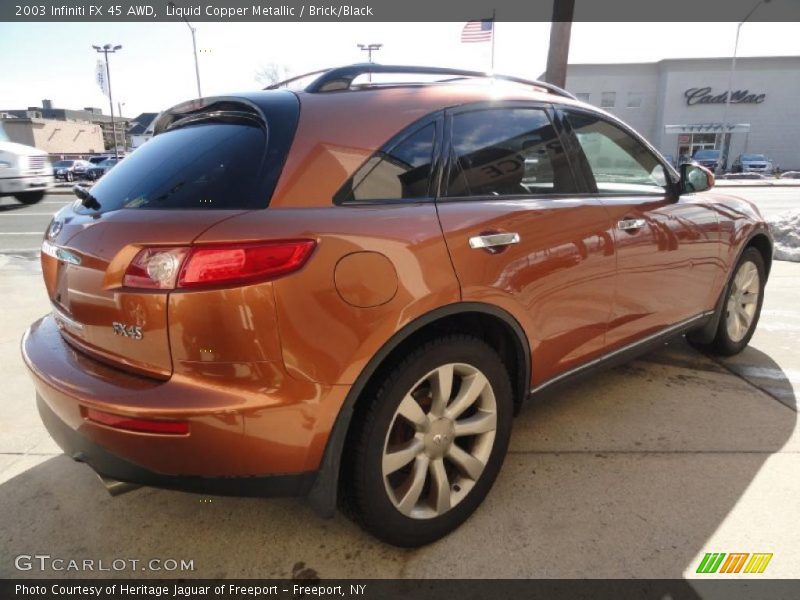 Liquid Copper Metallic / Brick/Black 2003 Infiniti FX 45 AWD