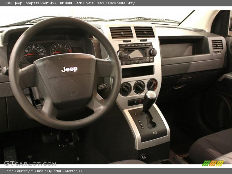 Brilliant Black Crystal Pearl / Dark Slate Gray 2008 Jeep Compass Sport 4x4