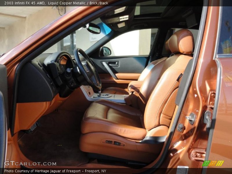 Liquid Copper Metallic / Brick/Black 2003 Infiniti FX 45 AWD