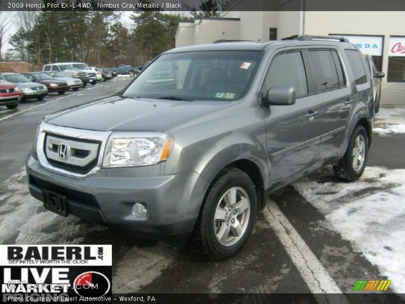 Nimbus Gray Metallic / Black 2009 Honda Pilot EX-L 4WD