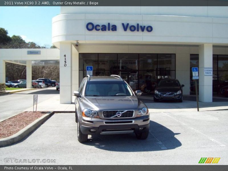 Oyster Grey Metallic / Beige 2011 Volvo XC90 3.2 AWD