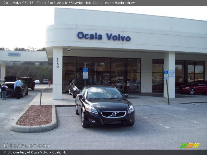 Ember Black Metallic / Soverign Hide Calcite Leather/Umbra Brown 2011 Volvo C70 T5