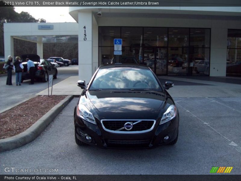 Ember Black Metallic / Soverign Hide Calcite Leather/Umbra Brown 2011 Volvo C70 T5