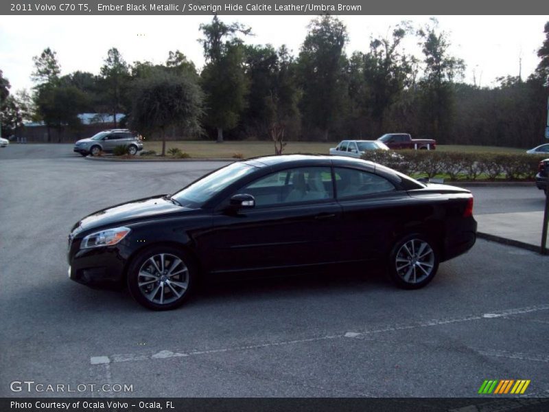 Ember Black Metallic / Soverign Hide Calcite Leather/Umbra Brown 2011 Volvo C70 T5