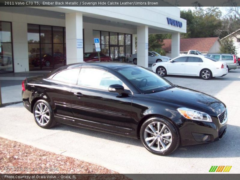 Ember Black Metallic / Soverign Hide Calcite Leather/Umbra Brown 2011 Volvo C70 T5