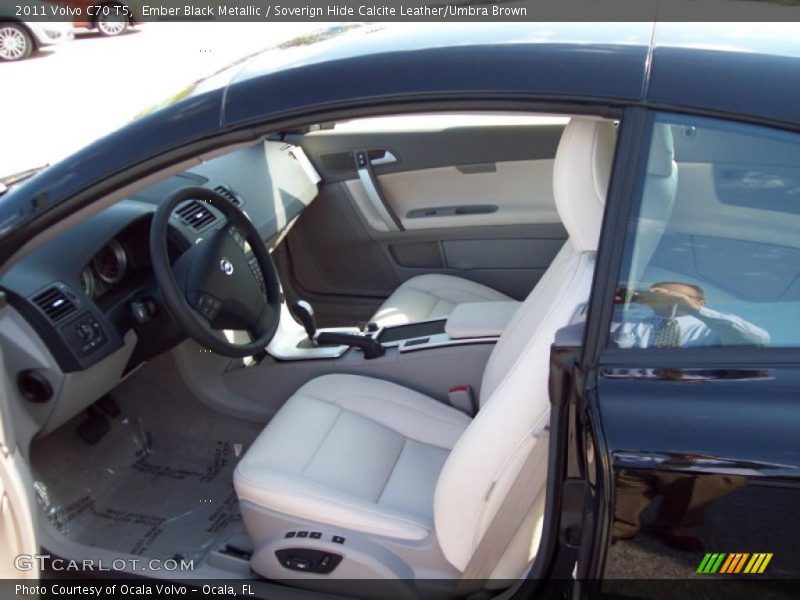 Ember Black Metallic / Soverign Hide Calcite Leather/Umbra Brown 2011 Volvo C70 T5
