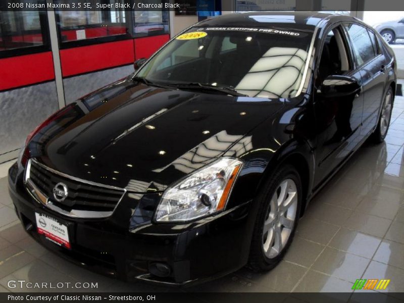 Super Black / Charcoal Black 2008 Nissan Maxima 3.5 SE
